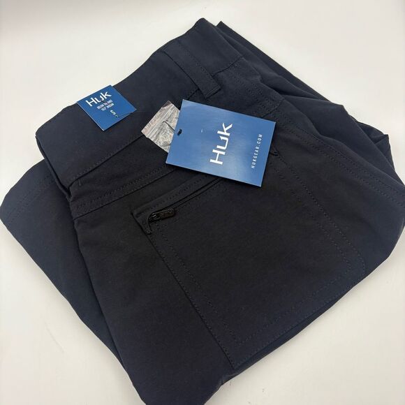 HUK‎ Performance Fishing Shorts Black Quick Dry Cargo Outdoor Shorts Size S - Picture 1 of 6